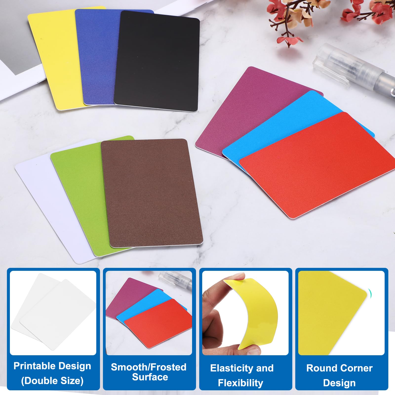 PATIKIL 20Pcs Inkjet PVC ID Cards, 30Mil Smooth Blank Inkjet Printable Card Graphic Quality Waterproof Double Side Printing for Inkjet Printers Badge Business, Yellow - Image 4