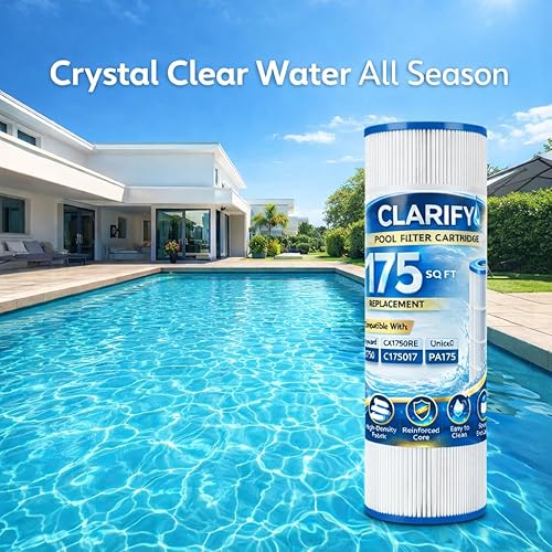 Miniatura 5 de CLARIFY Cartucho de filtro de piscina CL175 de repuesto para Hayward C1750, reemplazo para Hayward CX1750RE, Pleatco PA175, Unicel C-8417, Filbur