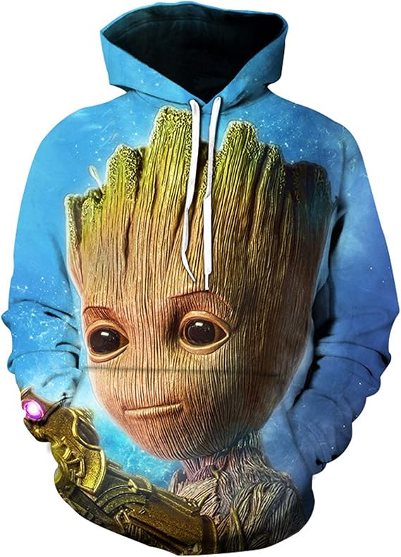 IUYITY-Groot-3d Printed Hoodie, Spring Hoodie, Casual Hoodie, Long ...