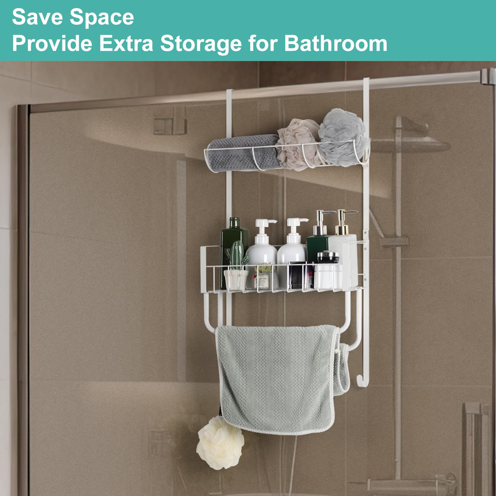 Organisateur De Crochets De Porte, Porte-serviettes Avec 7