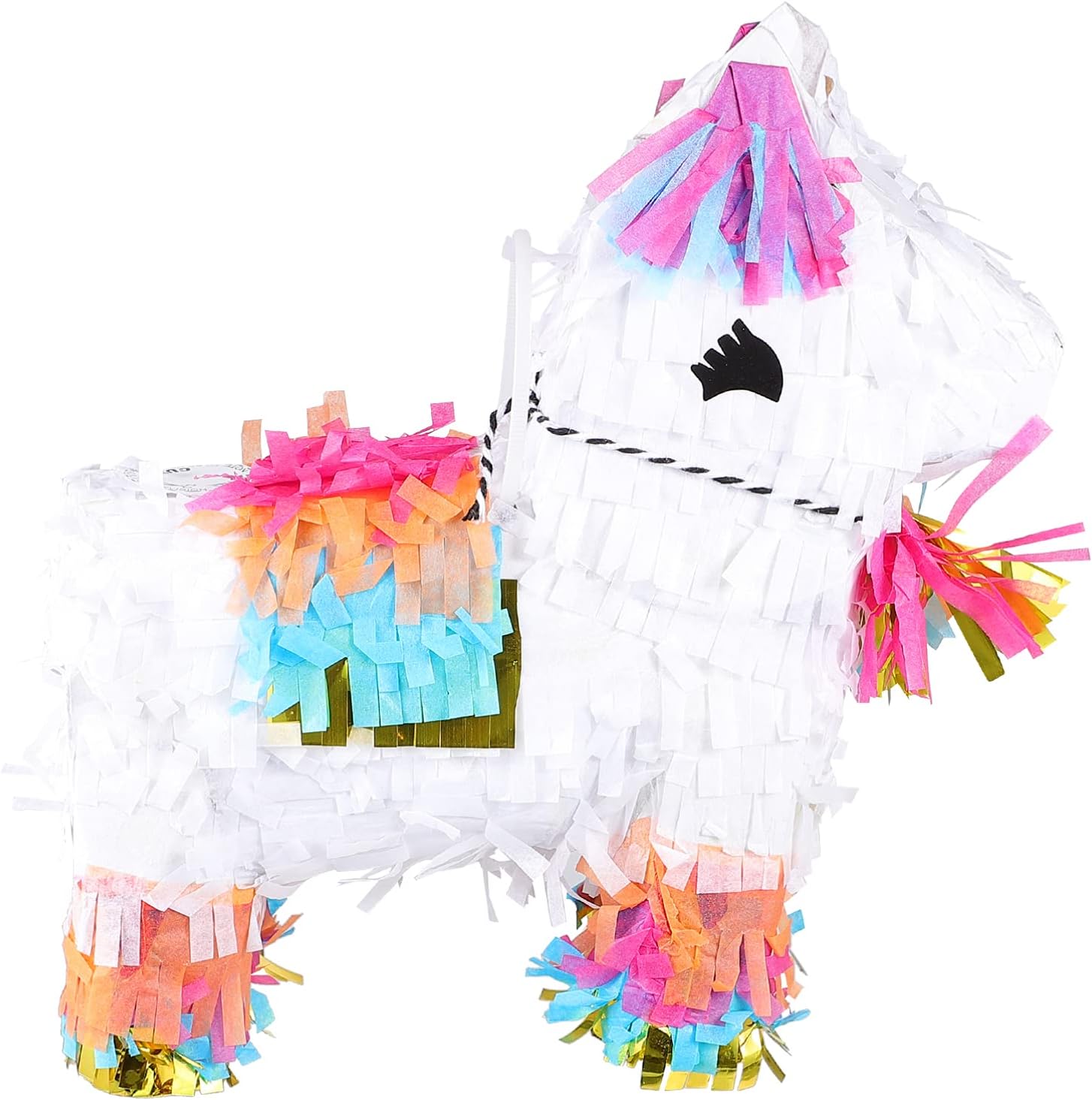 NUOBESTY Horse Shaped Paper Pinata Toy Childrens Pinata Toy Pinata Sugar Filled Toy Pinatas 3D Horse for kids Children Birthday Party Favor Gifts ( Mixed Color )