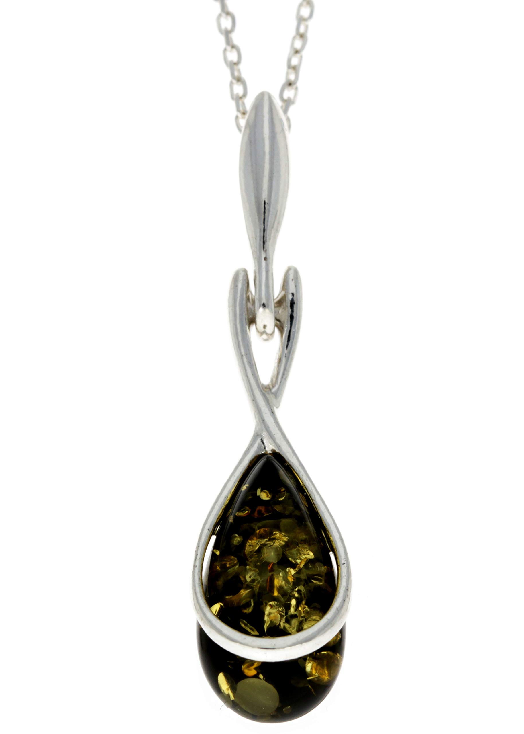 Pendentif En Ambre Véritable De La Baltique (1,7 G) - Forme Goutte, Couleur Miel/marron, Occasion