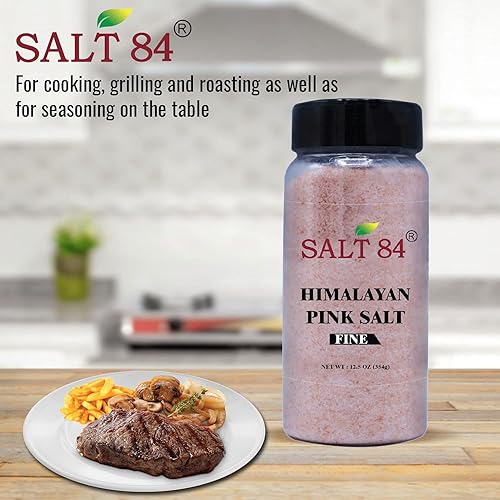 Miniatura 2 de Himalayan Chef Sal rosa del Himalaya, coctelera de plástico de grano fino, sal a granel, 1 unidad (paquete de 12)