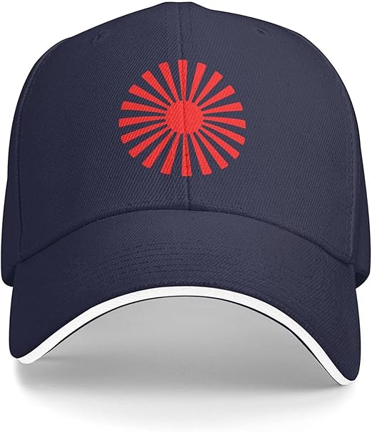 Japanese Rising Sun Flag Baseball Hat Men Women's Baseball Hat Adjustable Peaked Denim Hats at