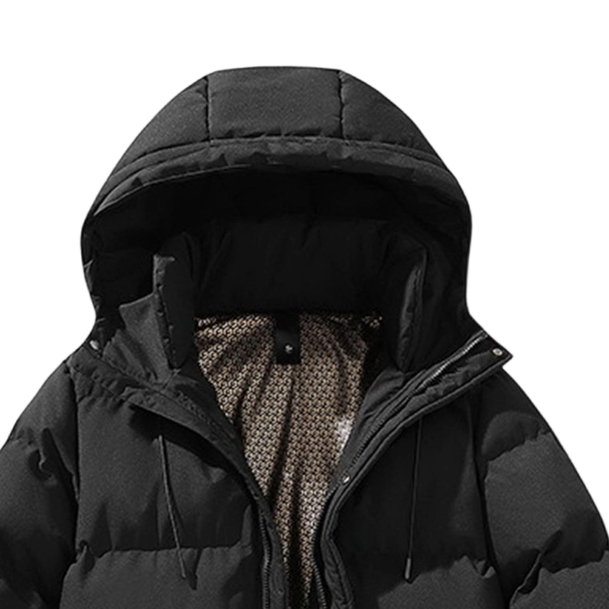 Piumino da uomo con cappuccio invernali lunghi cappotti antivento spessi caldi piumini
