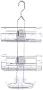 Kenney KN614124 Easy Slide 4-Way Adjustable Shower Caddy, 25.5 L x 12.25 W x 5 D Rust-Resistant Configurable Metal 2-Shelf Hanging Caddy with Soap Dish, Suction Cups and Razor Holders, Chrome