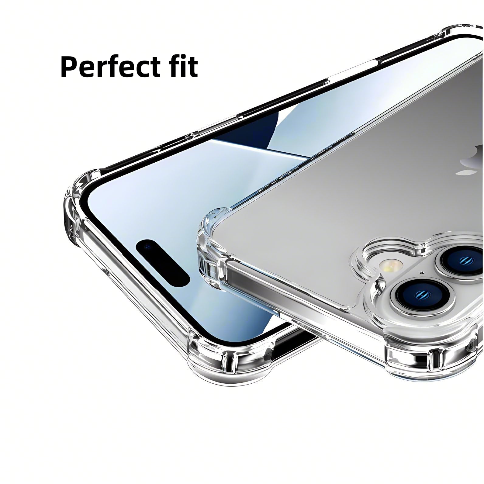 Gueche Compatible With IPhone 16 Plus, Shockproof Transparent