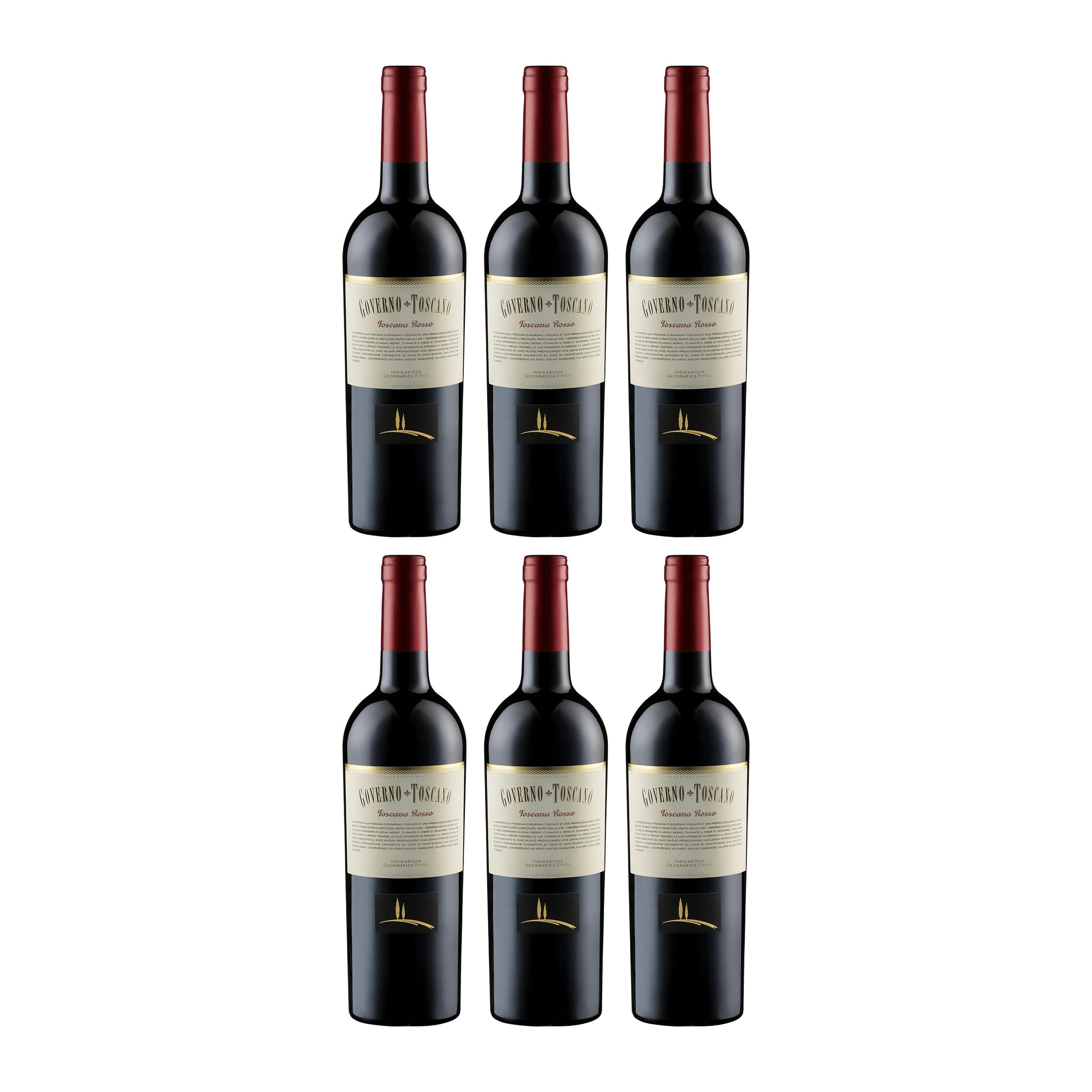 Poggio delle Faine Governo Toscano IGT Rotwein Rot halbtrocken Italien inkl. FeinWert E-Book (6 x 0.75 l)