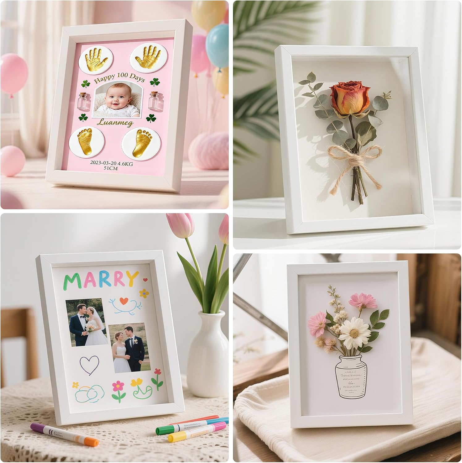 8x10 Shadow Box Frame, Memory Display Case for Keepsakes, Photos