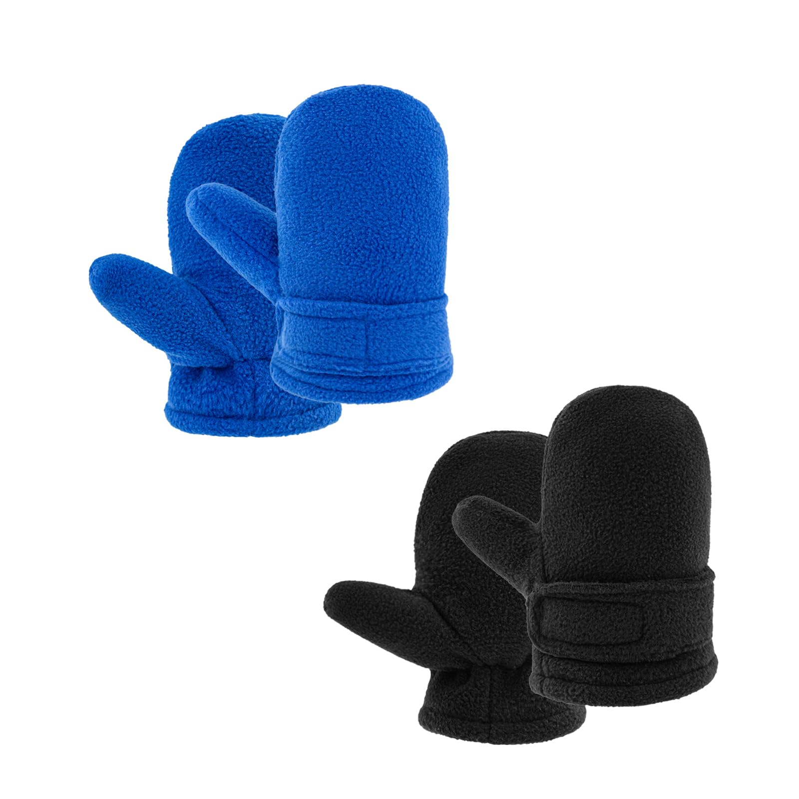 Guantes de invierno para bebé, niños, niñas, forro polar, fáciles de poner