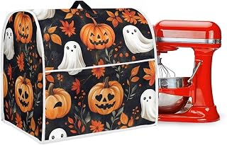 Cute Ghost Pumpkin Stand Mixer Covers for Kitchen Aid 6-8 Quart Cover Universal Kitchen Small Appliance Covers Halloween Decorations