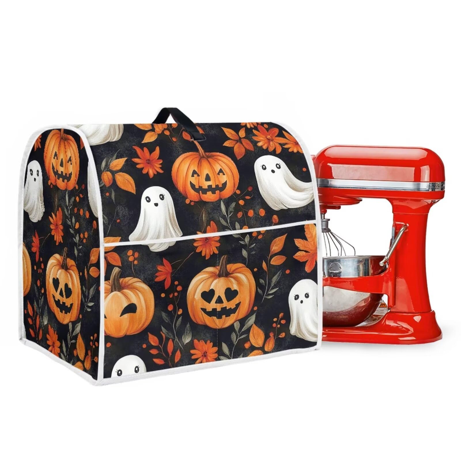 Cute Ghost Pumpkin Stand Mixer Covers for Kitchen Aid 4.5-5 Quart Cover Universal Kitchen Small Appliance Covers Halloween Decorations