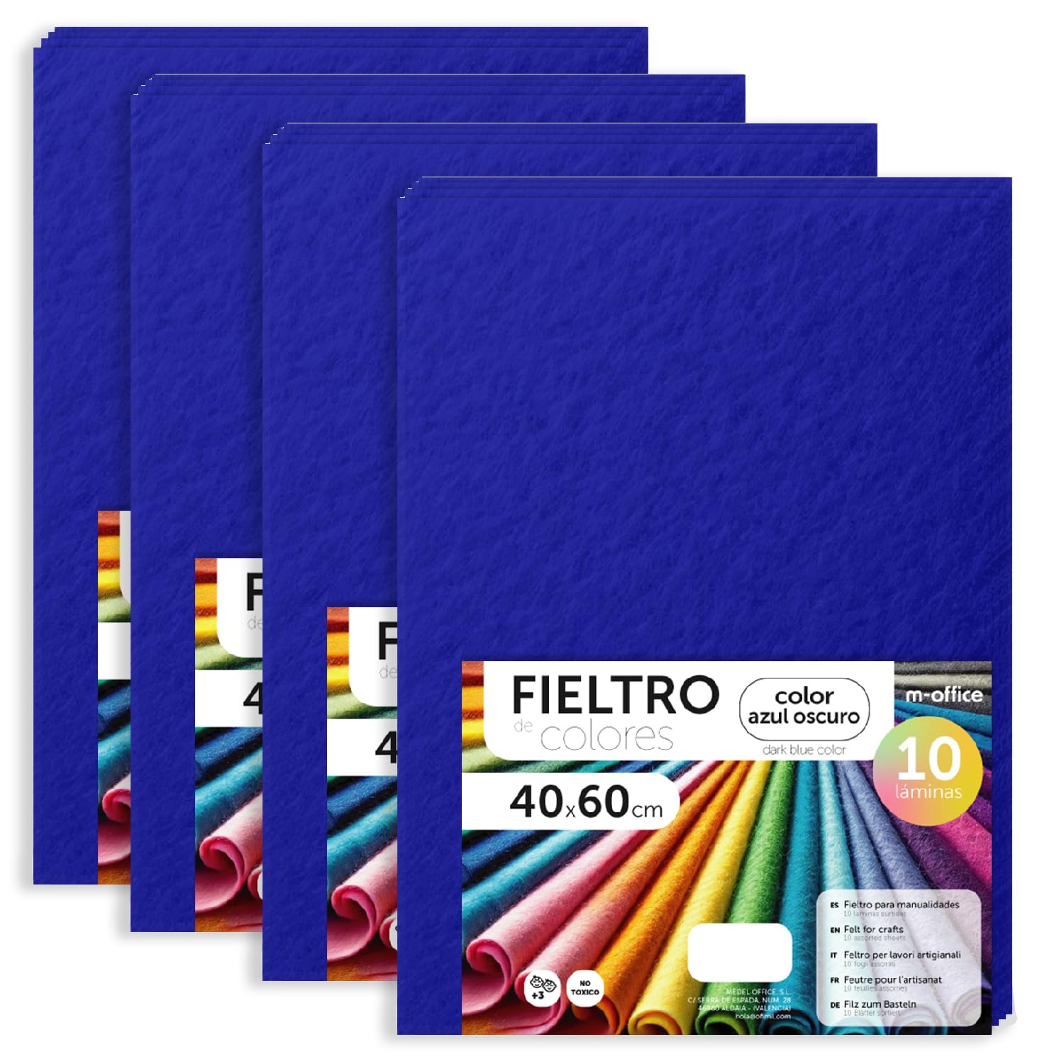 Fieltro para Manualidades, Fieltro de Colores, Suave y Flexible, Material para Costura, Telas Patchwork, Ideal para proyectos DIY, artesanía o decoración, 20x30cm - m-office (rojo, 10 uds) — view 118