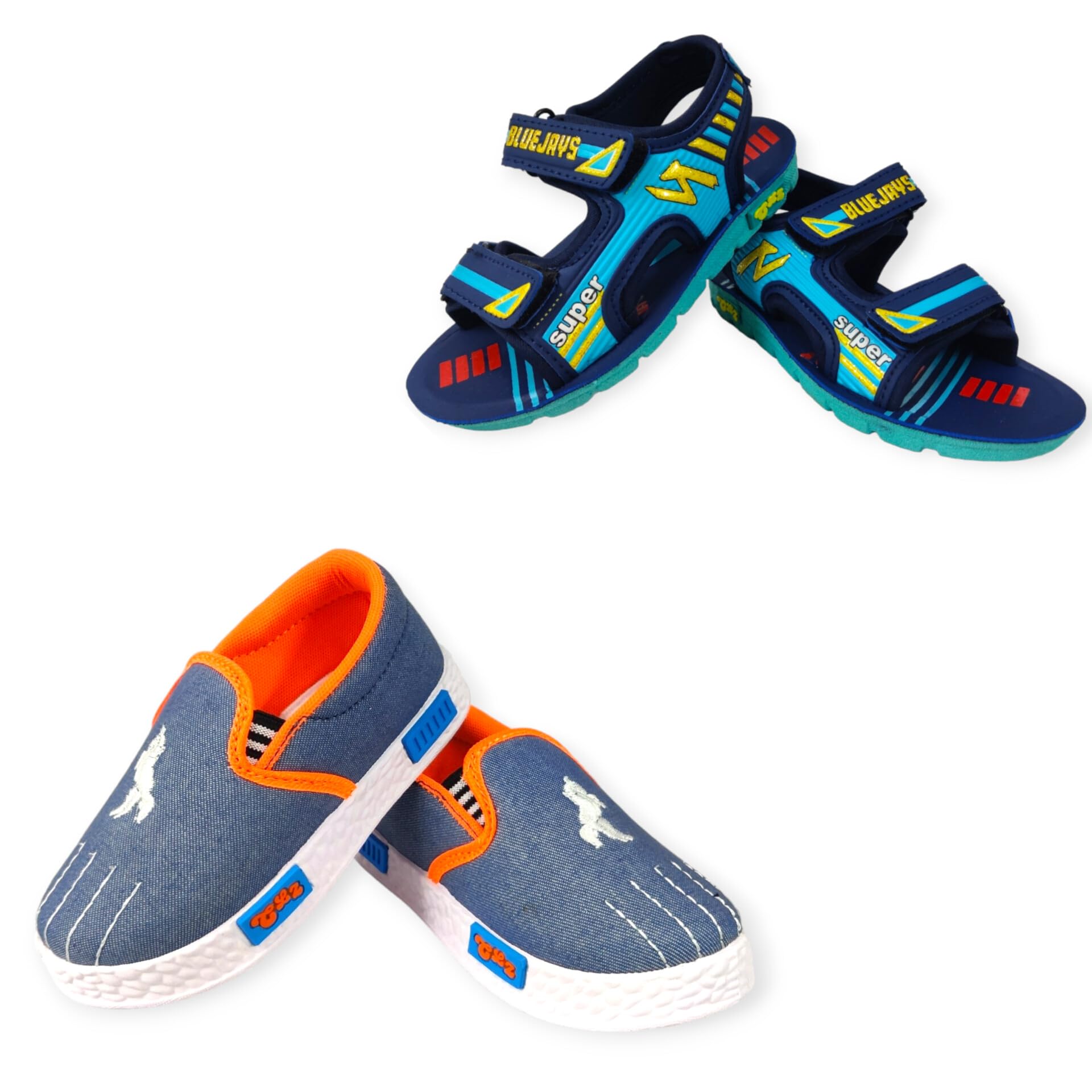 Coolz Kids Sandals and Shoes Combo (2 Pairs) for Baby Boys and Girls (Ntflx-Blue Sandals and Pogo-1-Blue Shoes, 2.5 Years) (B0D8H7JQT8) Amazon Price History, Amazon Price Tracker