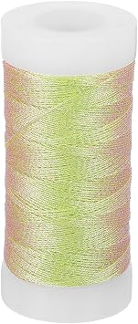 PATIKIL Metallic Thread, 100 Yards Embroidery Thread for Sewing Machine Hand Embroidery DIY Crafts Needlework Gift Wrapping Jewelry Making Decoration, Khaki
