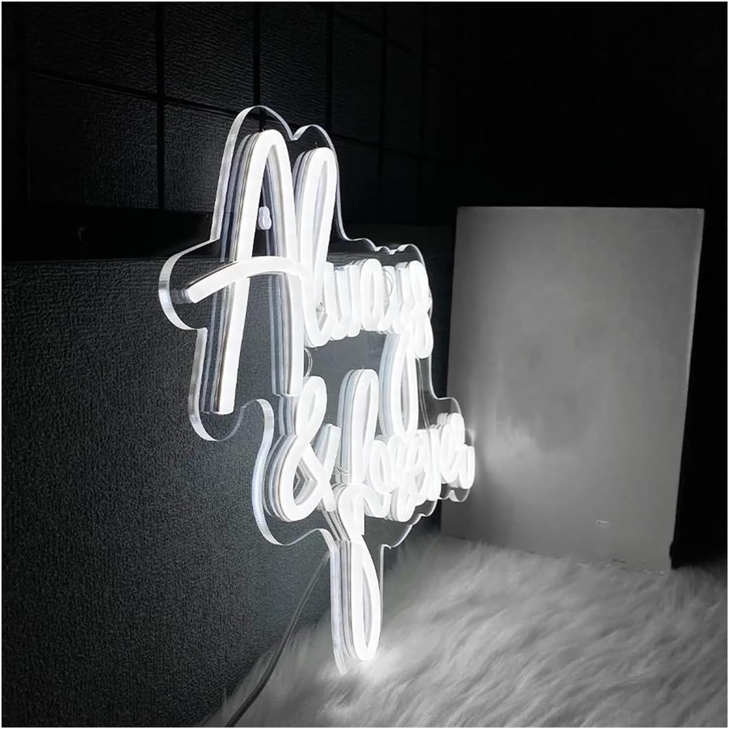 "Always And Forever" for neon Signs,Wall Decor Powered Night Light Led Party Wedding Bar Beauty image 3