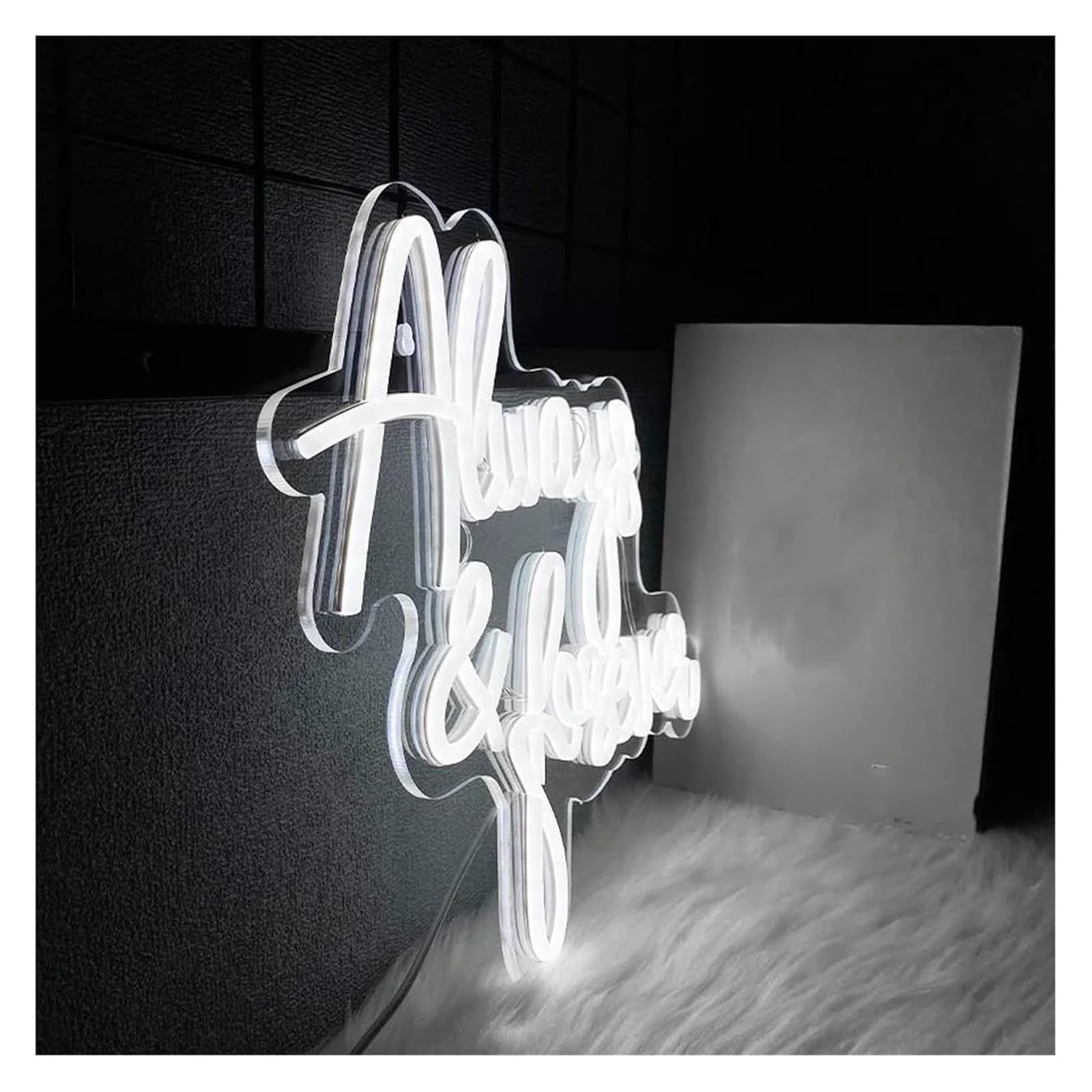 Generico Sempre e per sempre per insegne al neon, decorazioni da parete, luci notturne a LED per feste, matrimoni bar bellezza