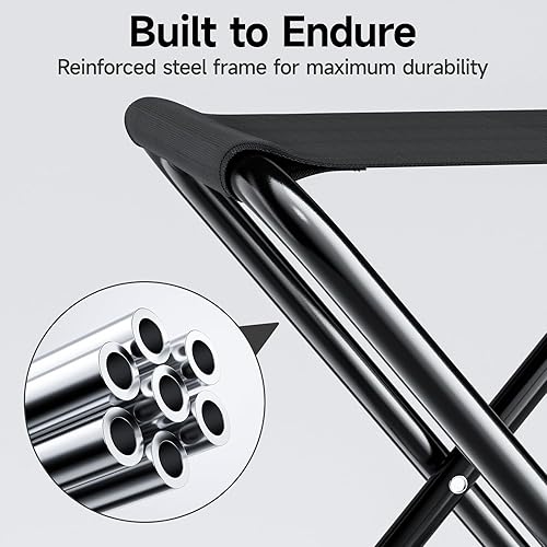 Miniatura 5 de Simple Deluxe Silla de camping portátil, silla plegable ligera para campamento, silla al aire libre para adultos, deportes, playa, senderismo,