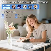 Player CD portabil KOVCDVI cu ecran LCD, suport CD R CD RW MP3, ieșire pentru căști, moduri de sunet BBS POP Rock Jazz CLAS, argintiu 3
