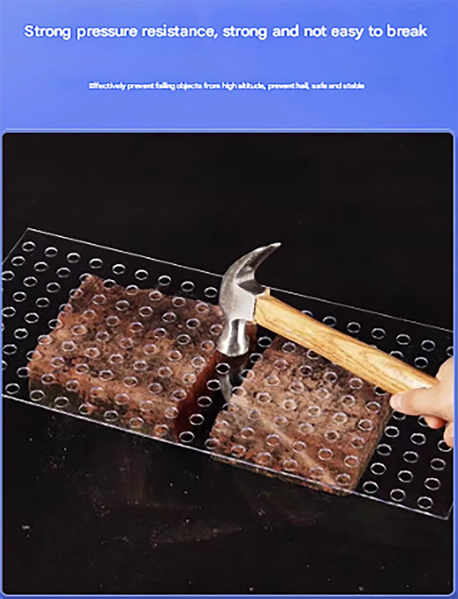 Foro for lastre acriliche perforate con piastra in rete di plastica leggera, for uso interno ed esterno, pannello di ventilazione trasparente(40x110cm)