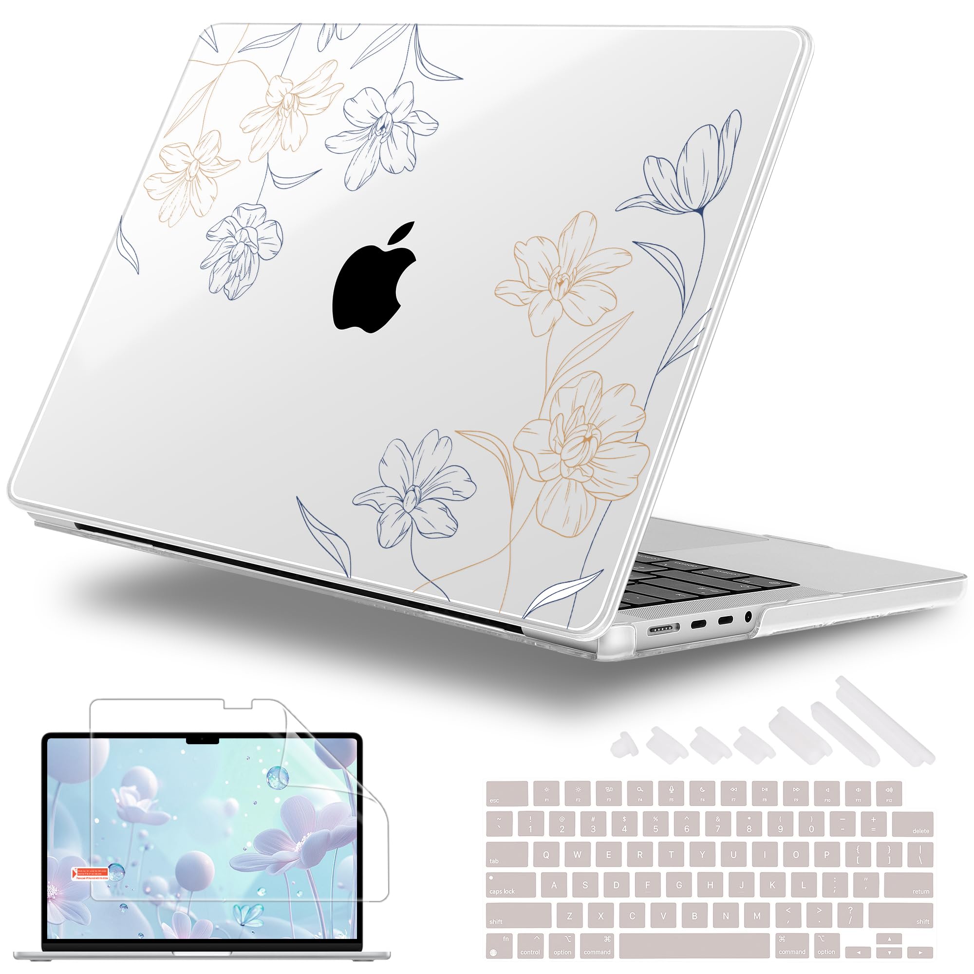 Lepeoac for MacBook Pro 16 inch Case 2021 2022 2023 2024 Release A3186 A3403 M4 A2991 M3 A2780 M2 A2485 M1 Pro/Max, Hard Shell Case with Screen