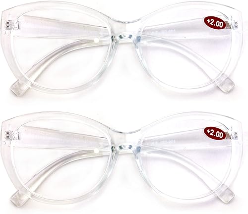Miniatura 10 de 2 pares de anteojos de lectura de lujo para mujer, diseño de ojo de gato vintage Jackie ovalado