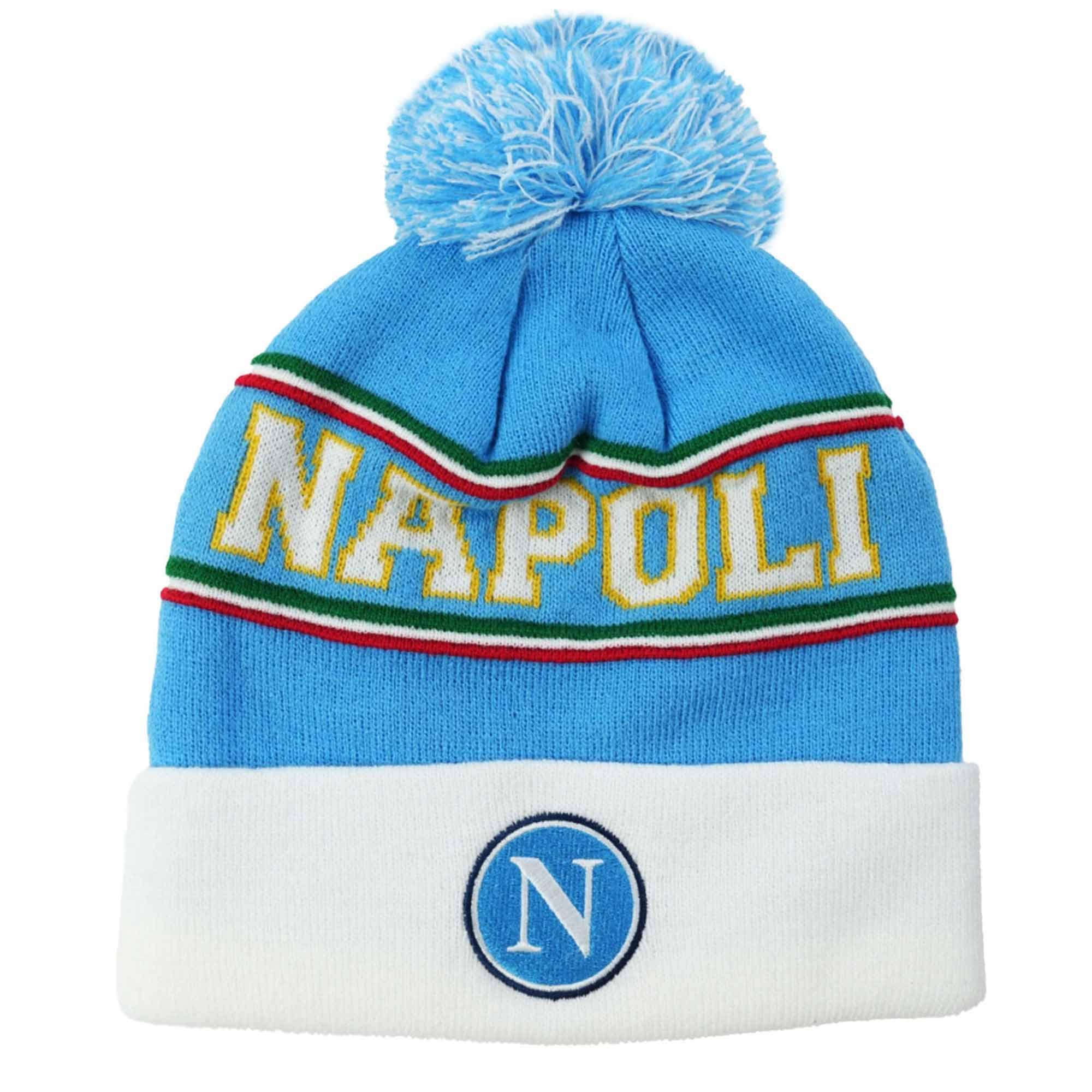 Gifts 4 All Men's Multicolor Unisex Napoli Calcio Football Winter Bronx Hat, Napoli Bobble Hat, Napoli Woolly Ski Hat, Napoli Fans Match Day Hat