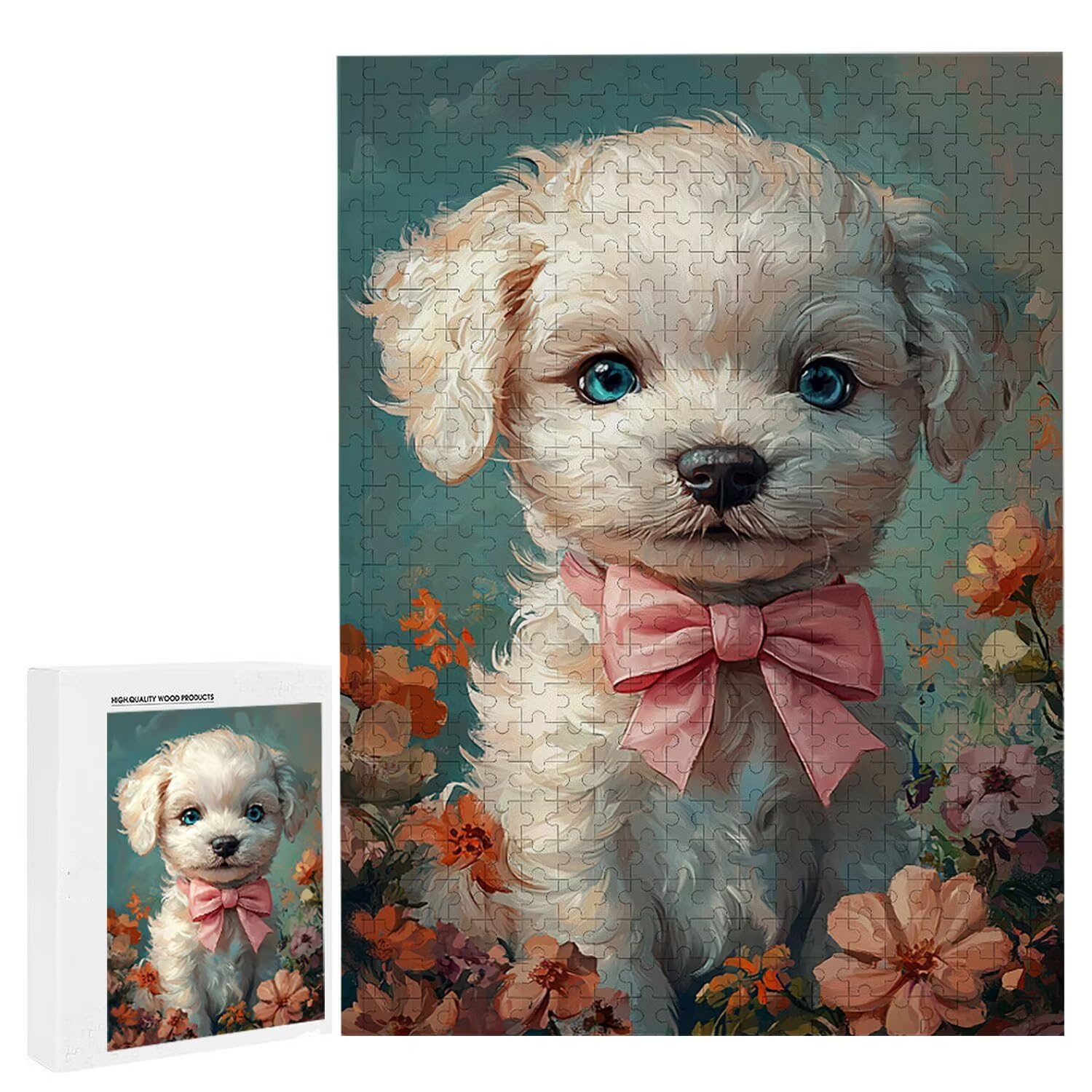 Puzzle 1500 elementów dla dorosłych puzzle dla dorosłych 1500 elementów puzzle wymagające i drażniące mózgi edukacja gra dla całości, prezenty dla mężczyzn, motyw puzzli: (uroczy pies) h-498
