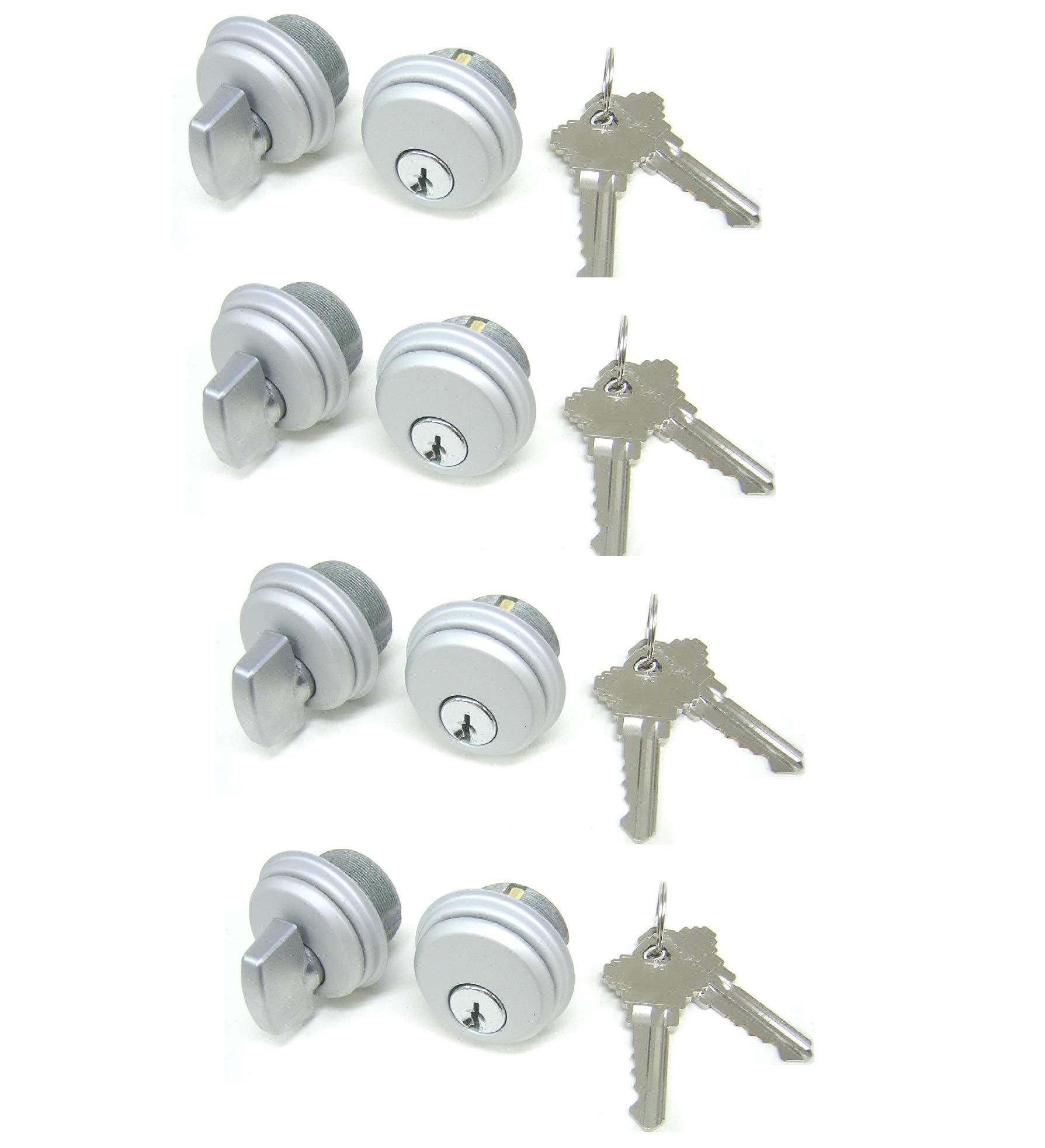 Pacific Doorware Storefront Door Mortise Lock Cylinder &amp; Thumbturn, 4 Pack
