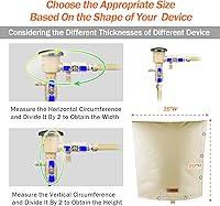 Vista 2 de TOHONFOO 2-Way Opening Backflow Preventer Pipe Insulation Cover (5°F) - Irrigation Sprinkler Valve Cover - Water Well Pump Cover - Sturdy 5 Layers