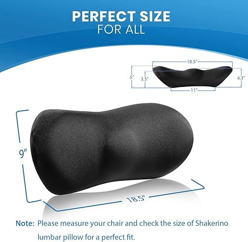 Miniatura 2 de MXPOLY Lumbar Support Pillow-Memory Foam Lumbar Pillow for Lower Back Pain ReliefAdjustable Back Support Pillow with StrapPerfect Back Cushion for