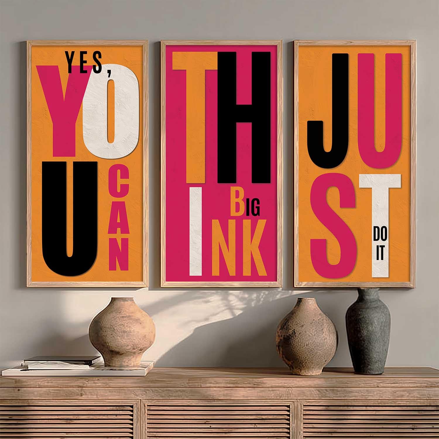 Motivational Wall Art - Set of 3 Framed Prints -25