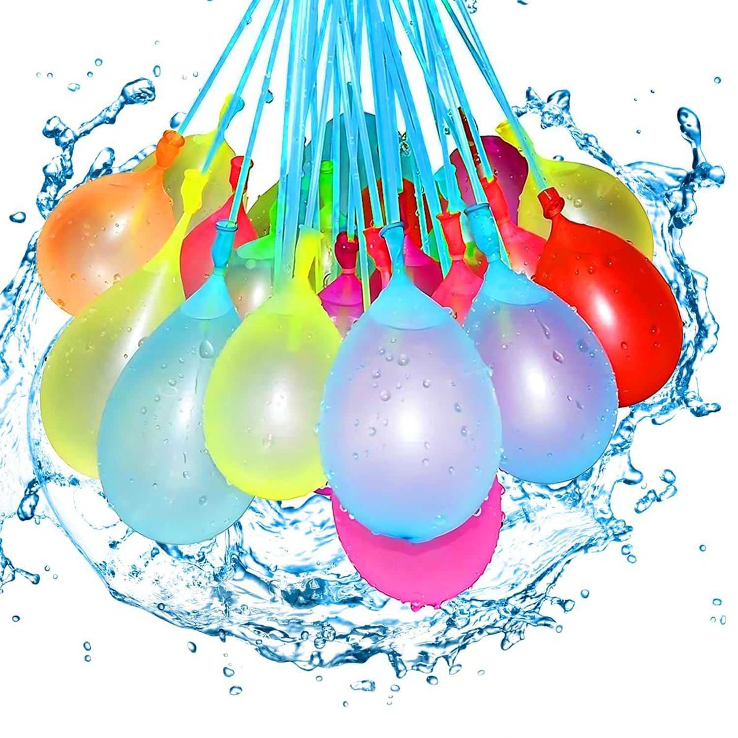 HW CASA 333 Pezzi Palloncini d'Acqua – 60s Autosigillanti, 100% Lattice, Multicolore, per Giochi Bambini, Spiaggia, Piscina