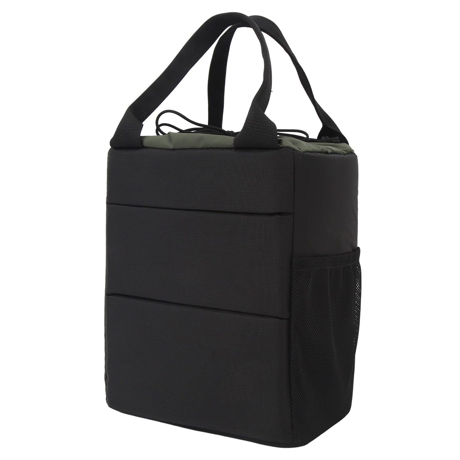 Custodia per fotocamera, tessuto impermeabile antiurto ispessito rimovibile separatore fotocamera borsa fotografica fodera di grande capacità morbida trazione a mano per A9 per R6, Nero e verde