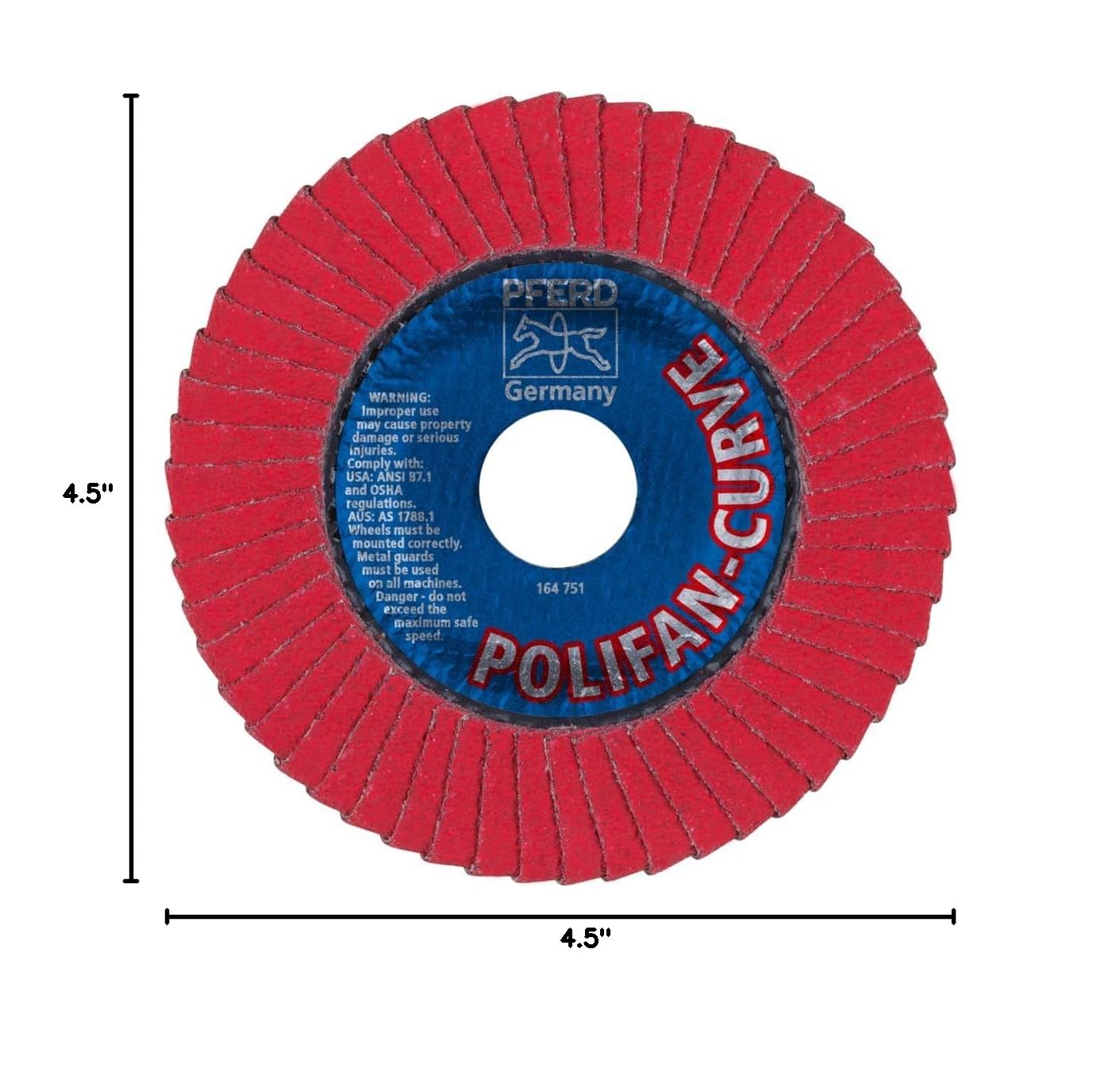 PFERD Flap Disc - 4.5" Ceramic Oxide for Welding -12