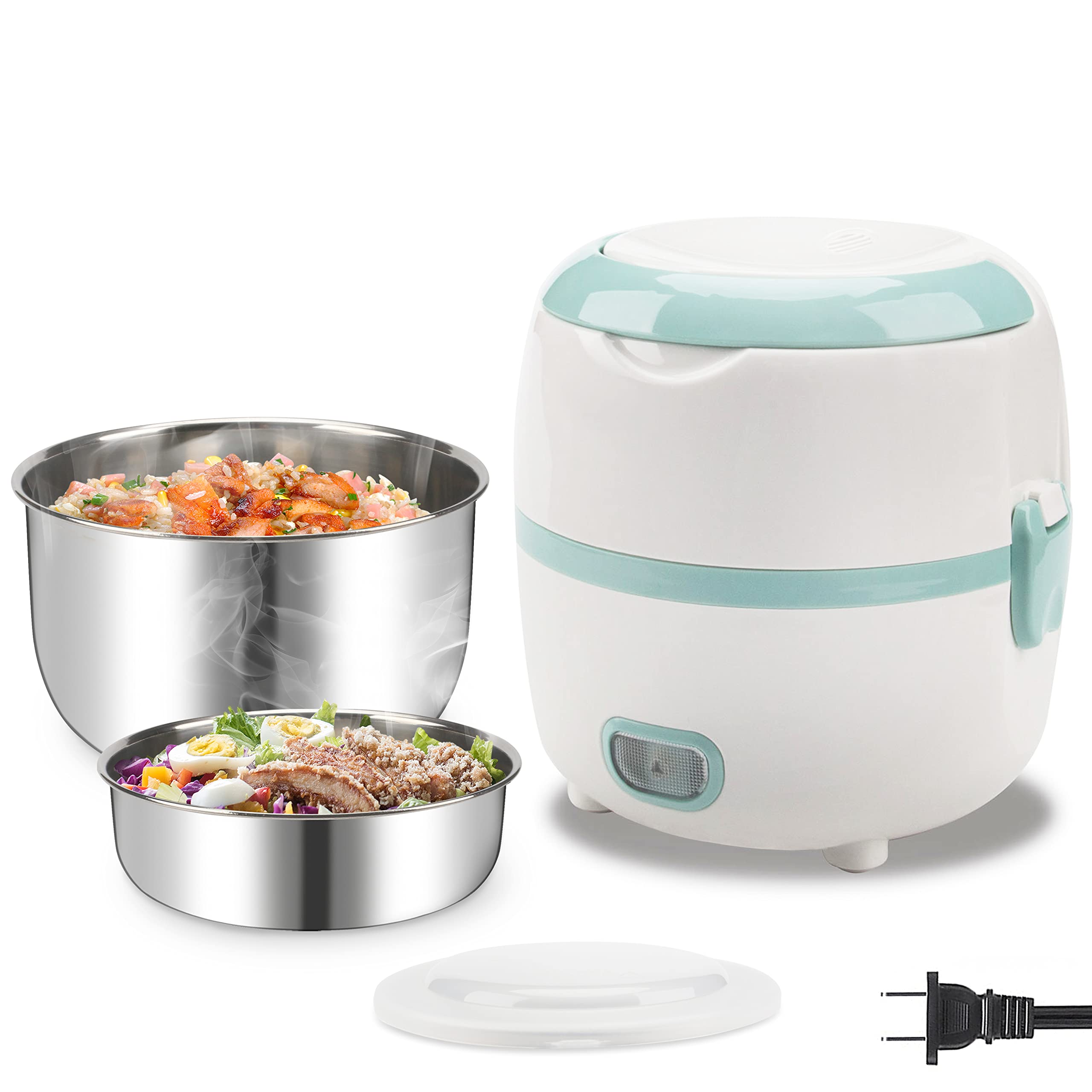 Buy HUAXIAO Electric Lunch Boxes, 200W 1.3L Steamer Lunchbox Pro, Self