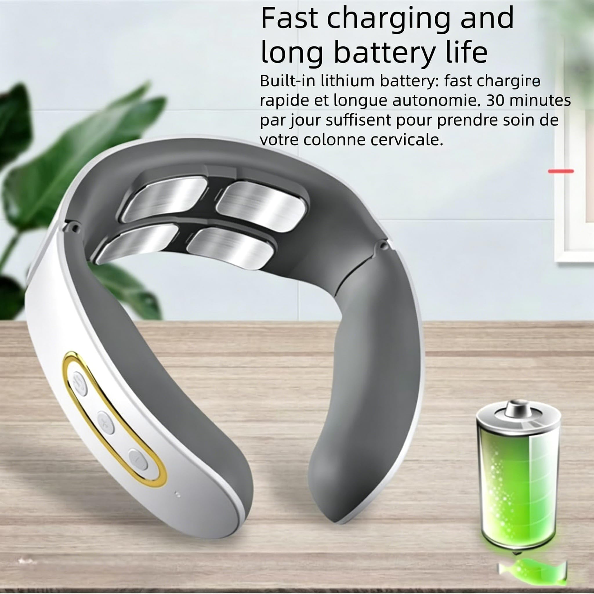 Neuroneck Pro, Soluzione 11 in 1 Il Collo, Massaggiatore Cervicale Neuroneck Pro,modello 2026, Pratico Funzionale, 6 Modalità, 9 Livelli Intensità, Design Migliorato 4 Testine,design Ergonomico (b)