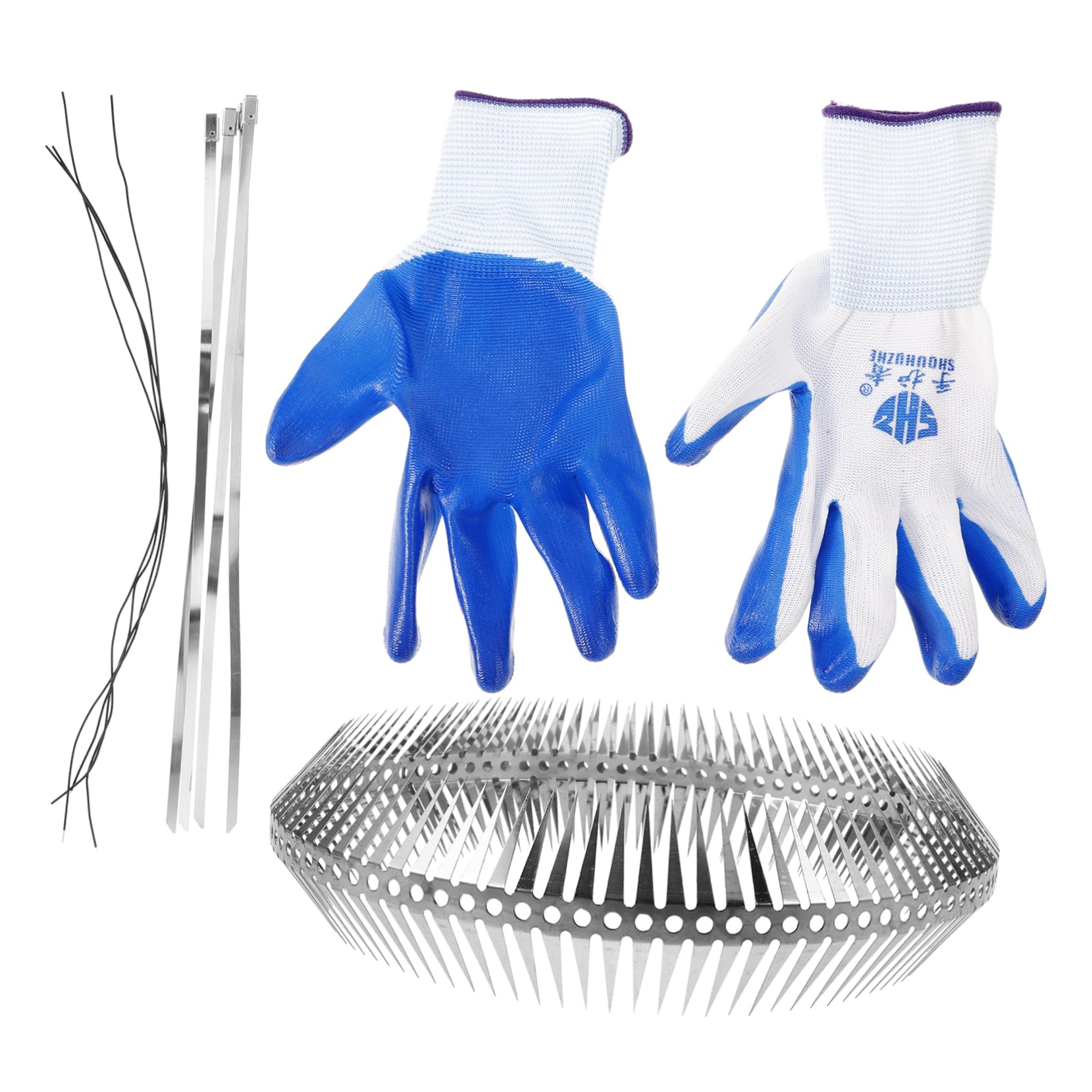 Yardwe1 Set Fruit Tree Kit Anti Dove Anti Seagull for outside for Pigeons Landing Portable Spike Stainless Steel Silver