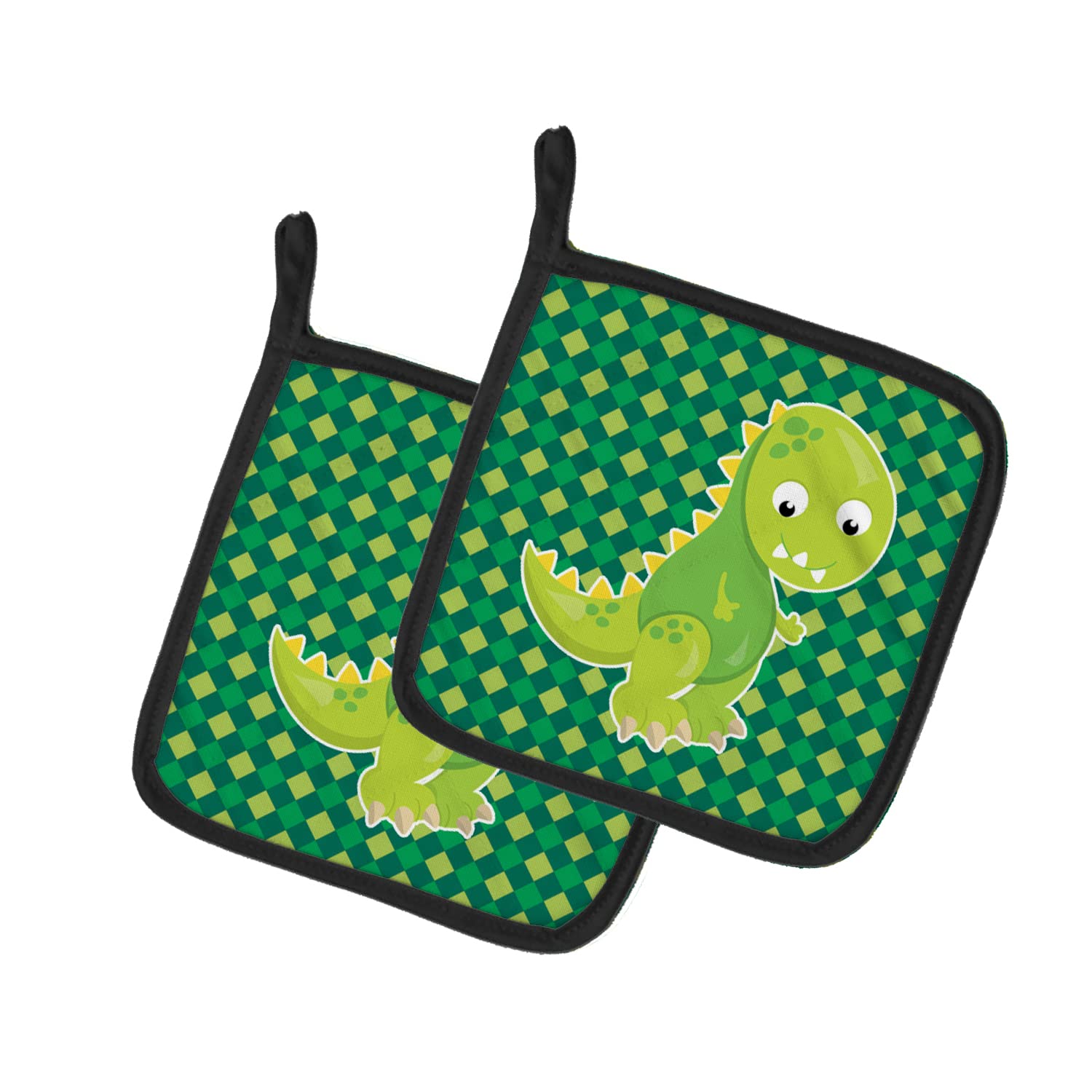 Par de agarraderas de Iguanodon multicolor de 7,5 x 7,5 cm para proteger tus manos con estilo