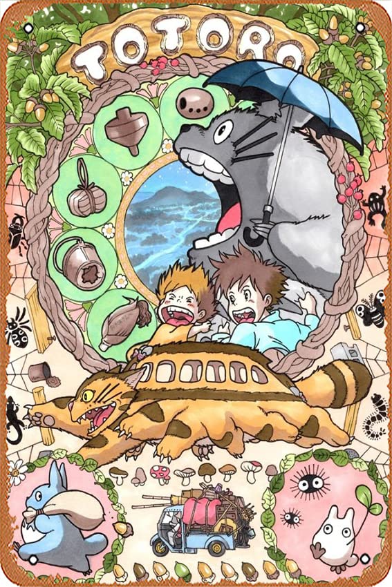 Amazon.co.jp: となりのトトロポスター 4 8 x 12インチ レトロ