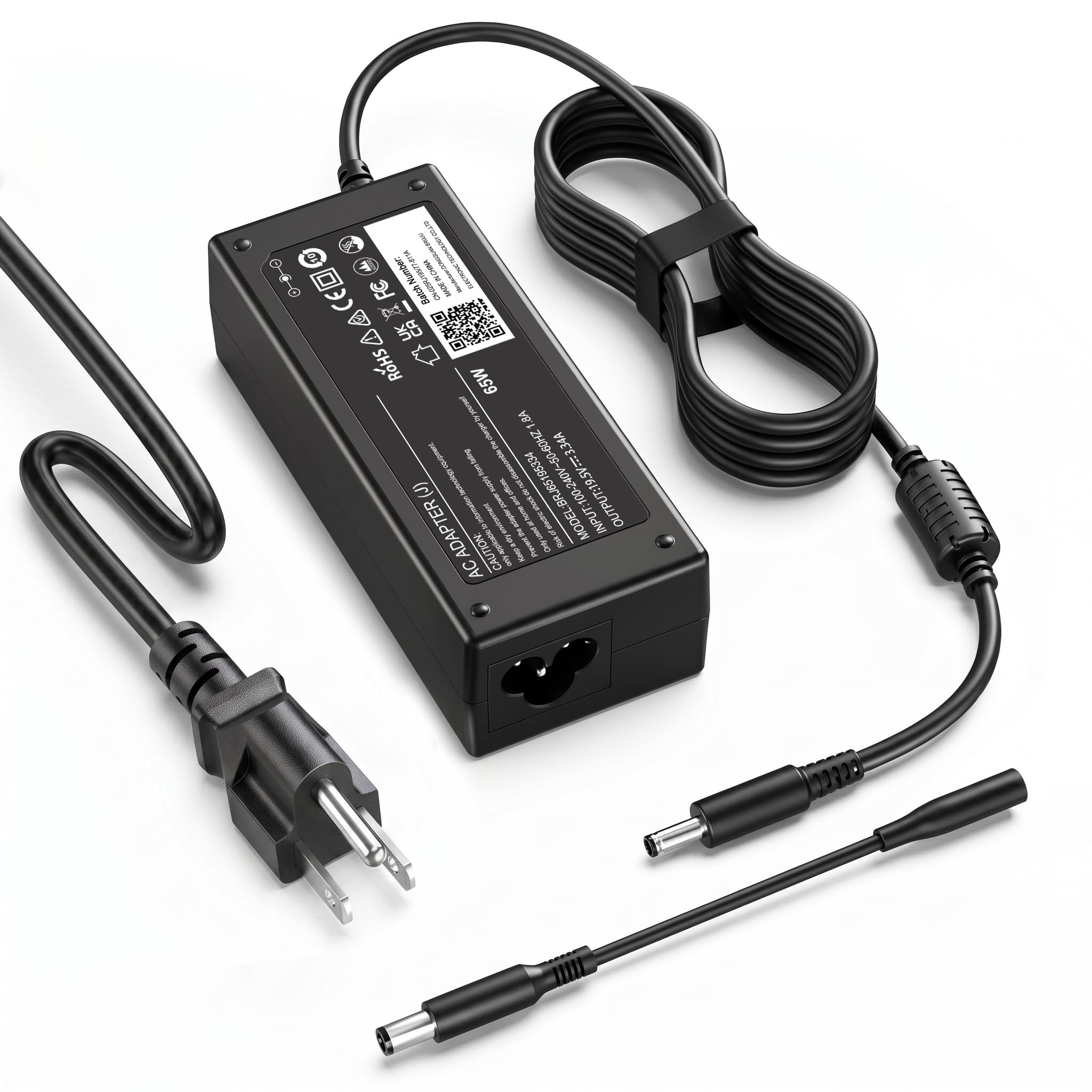 Photo 1 of VUOHOEG 65W Laptop Charger for Dell Inspiron - Dual Tip 4.5mm/7.4mm