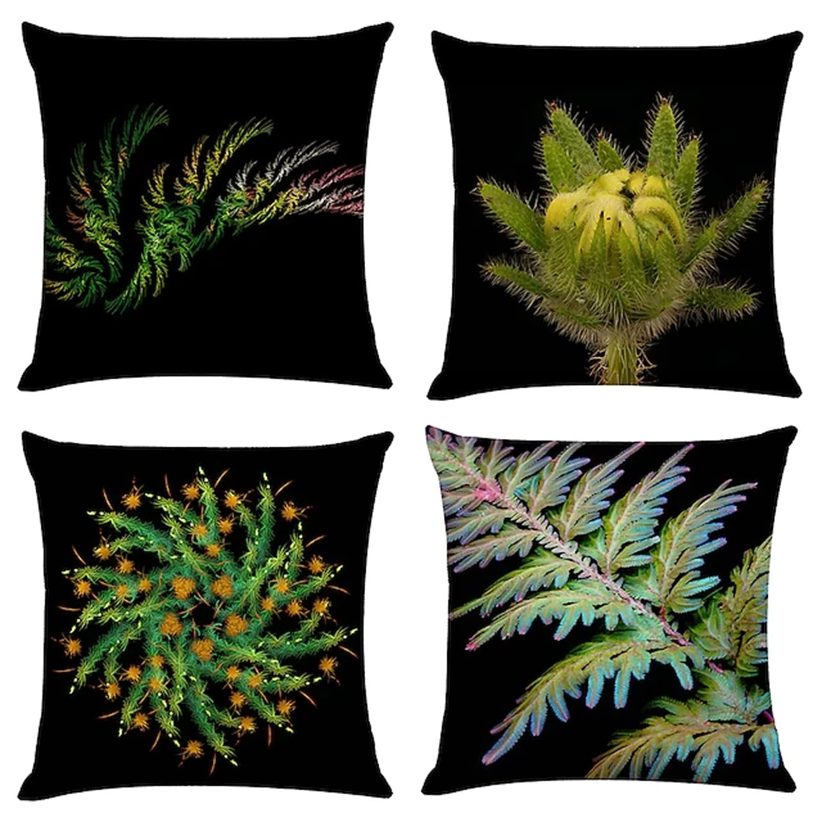 ÁRBOL DE Navidad Verde Cojines 60x60cm,Funda de Almohada de Moderna Decorativa Cojín Decorativo para Sofá,Decoración para Casa,Estampado por Ambos Lados Juego de 4 Exterior Cojines a936