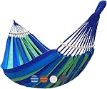 GOCAN Double Hammock 2 Person Extra Large 330X150cm Load Capacity 600Pound Canvas Cotton Hammock for Patio Porch Garden Backyard Lounging Outdoor and Indoor XXL