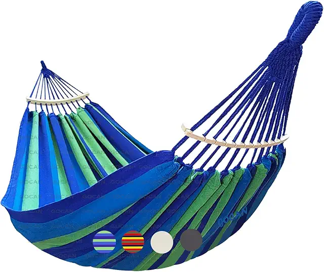 GOCAN 2-Person Cotton Hammock for Balcony & Outdoor Use - Red