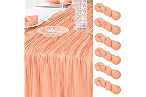 6-Pack Colorful Cheesecloth Table Runners for Any Occasion