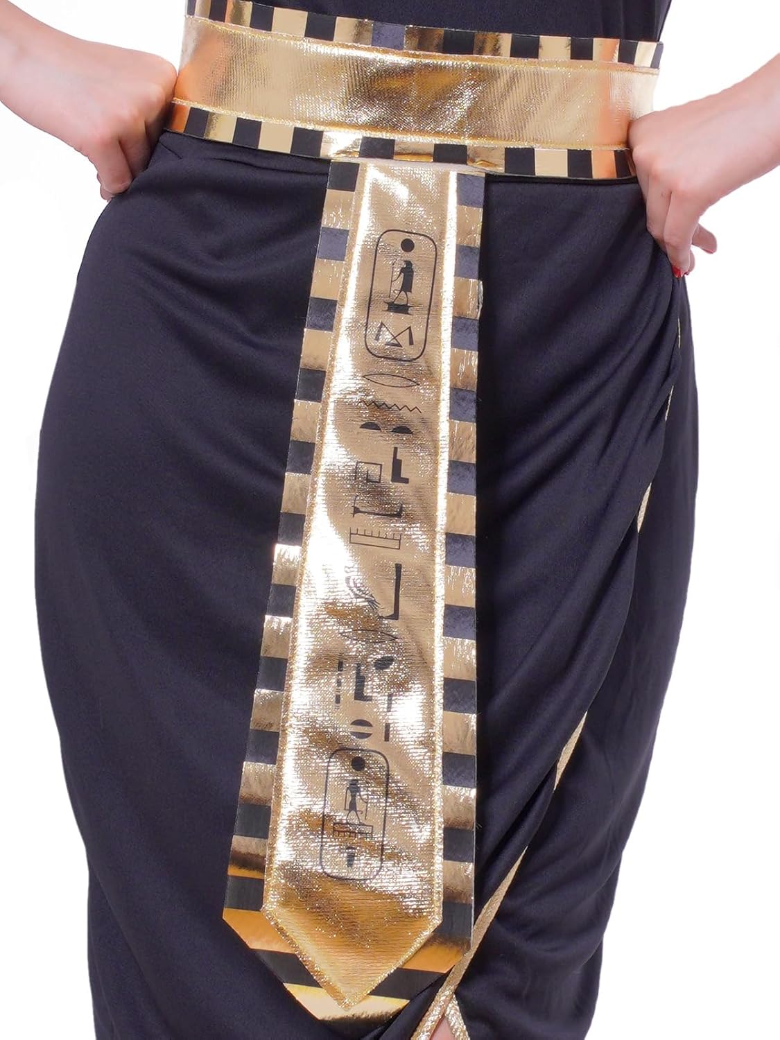 Wildarms Egyptian Costume Women Set 5 Pcs- Cleopatra Inspired Party Dress with Accessories for Halloween, Christmas - Image 5