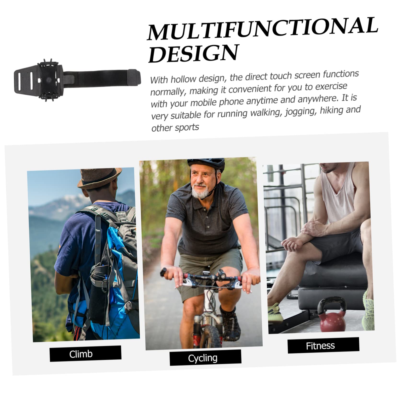 OSALADI 3pezzi Smartphone Armband Per Sport Porta Telefono Da Braccio Rotante Per Ciclismo e Jogging Compatibile Con Tutti Telefoni Per Attività Outdoor e Allenamenti