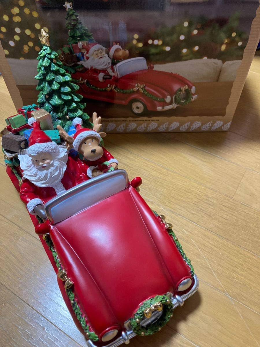 Amazon.co.jp: クリスマス 置き物 車サンタトナカイクラシックカー赤
