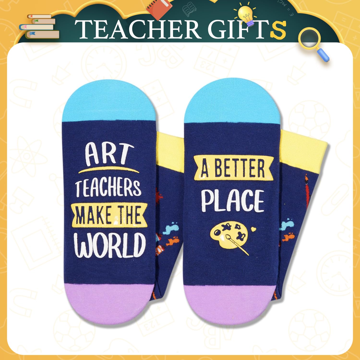 Zmart Appreciation Gift Ideas - Socks for Music Art Science Teacher Assistant Principal