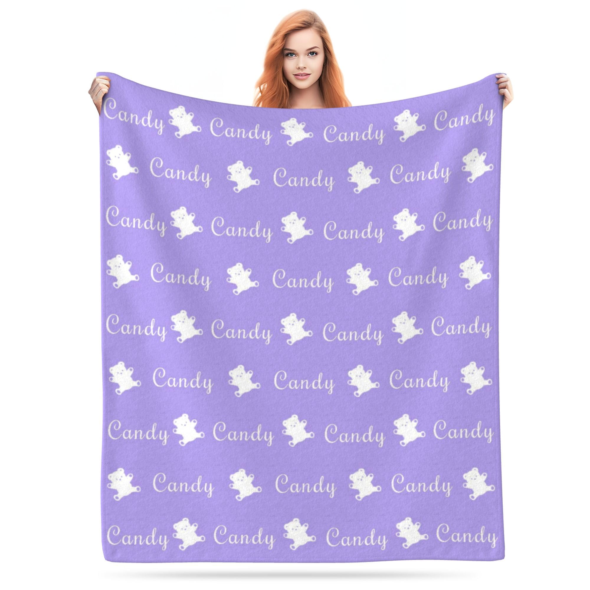 LMQJDZ Personalised Baby Blankets,Personalised Blanket for Kids Baby Adults Customised Name Blanket.Gifts for Baby Shower Birthday Easter Nursery Room Decor.
